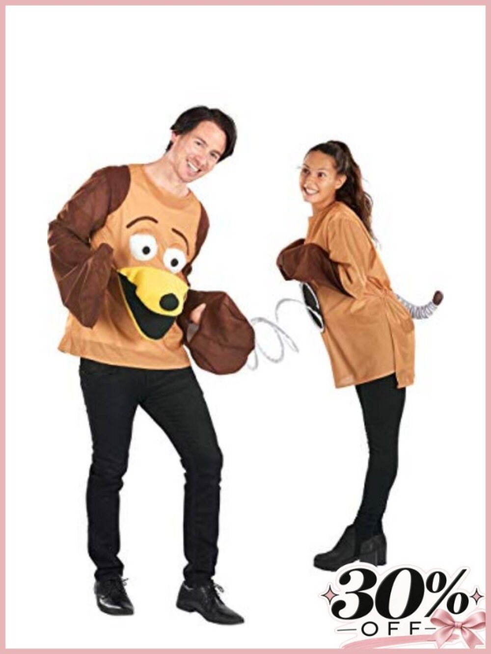 Unisex 2 Person Slinky Dog Costume Adult Fancy Dress